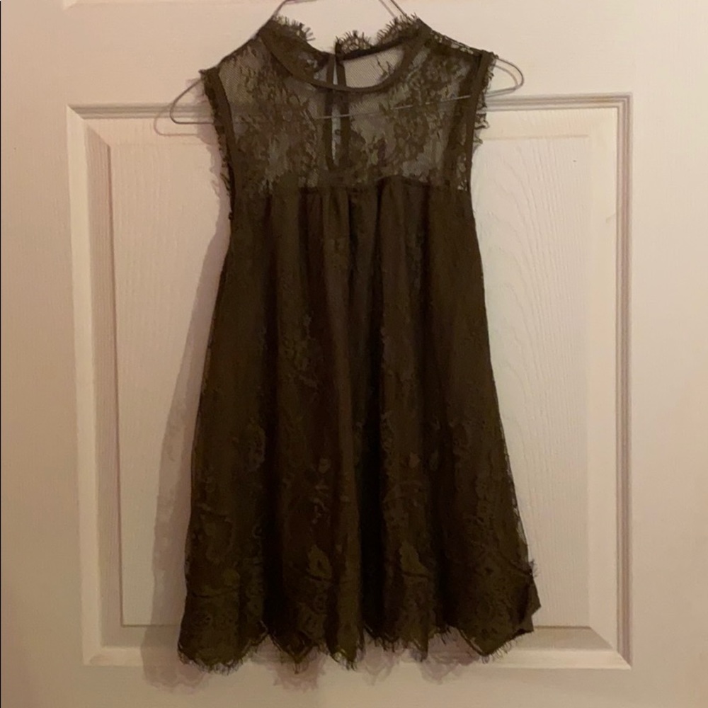 Green Sleeveless Top